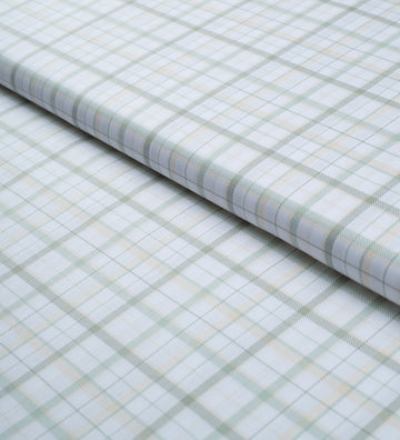 Pistachio Windowpane  by Tessitura Monti (Unstitched Shirting Fabric)