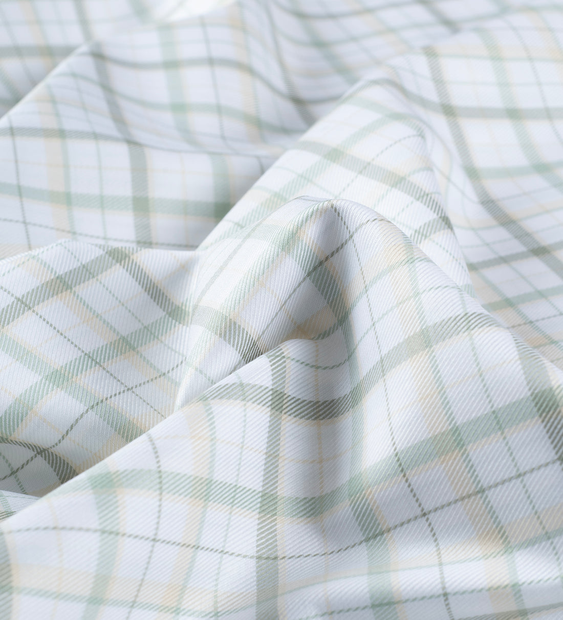 Pistachio Windowpane  by Tessitura Monti (Unstitched Shirting Fabric)