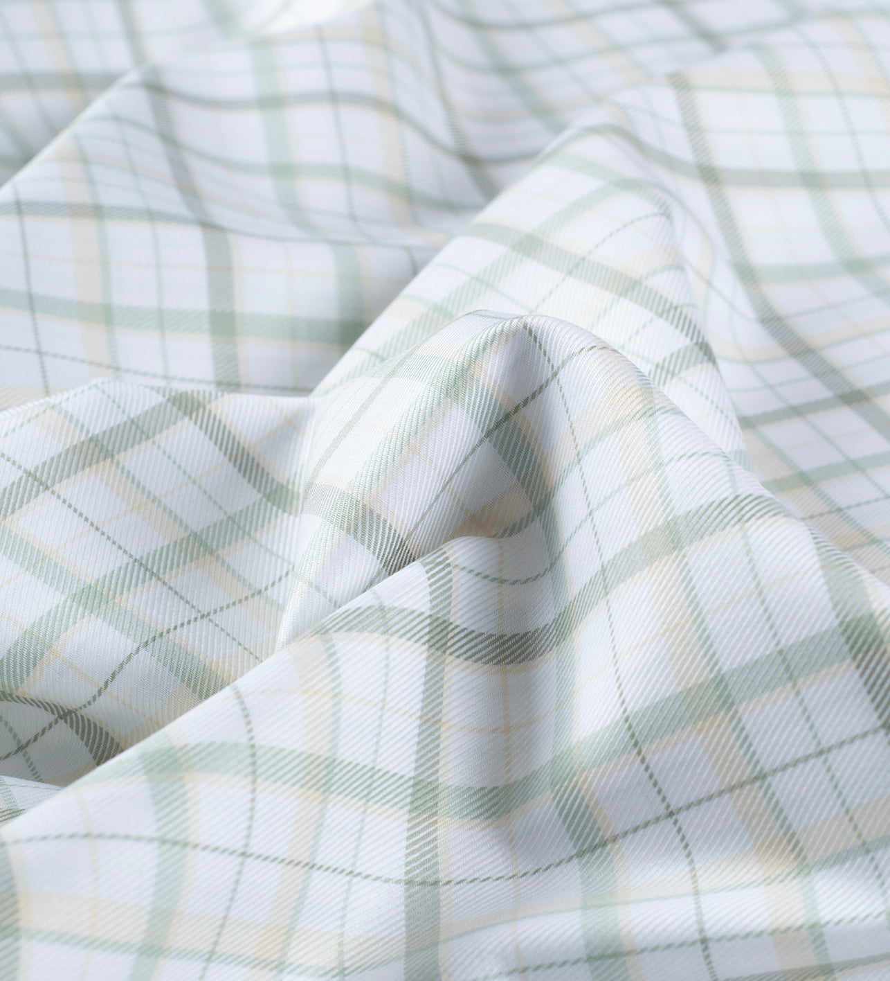 Pistachio Windowpane  by Tessitura Monti (Unstitched Shirting Fabric)