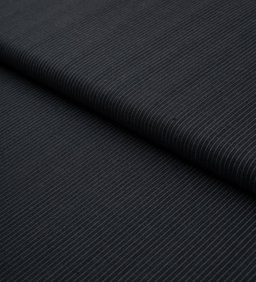 Midnight Pinstripe by Roger La Viale (Unstitched Suiting Fabric)