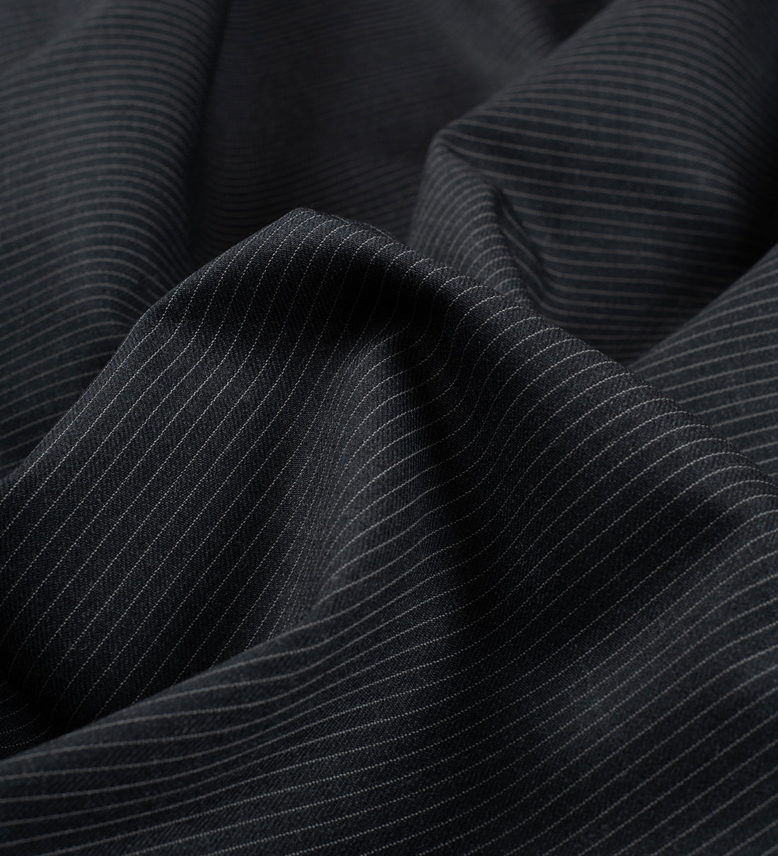 Midnight Pinstripe by Roger La Viale (Unstitched Suiting Fabric)