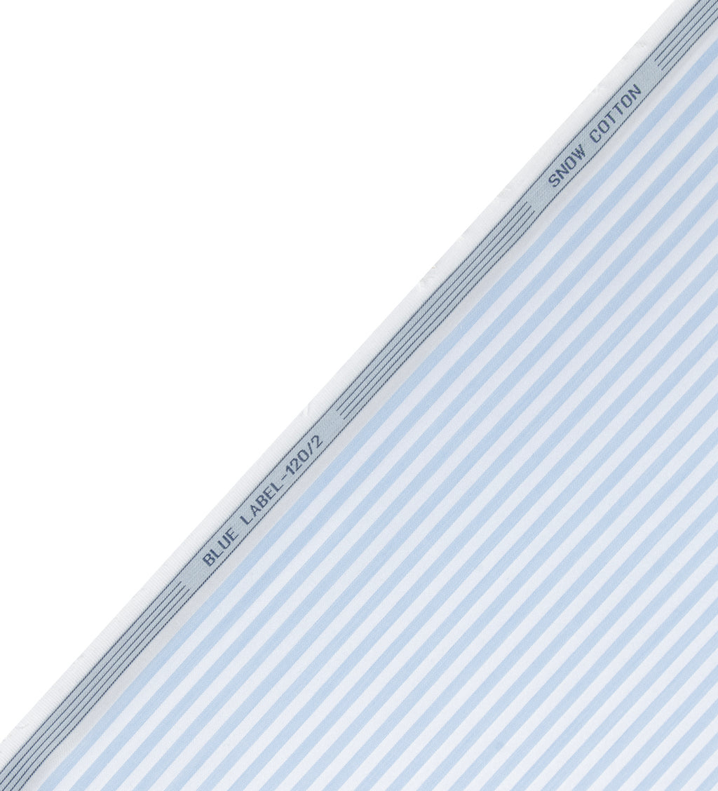 Bluebell Stripe by Luthai (Unstitched Shirting Fabric)