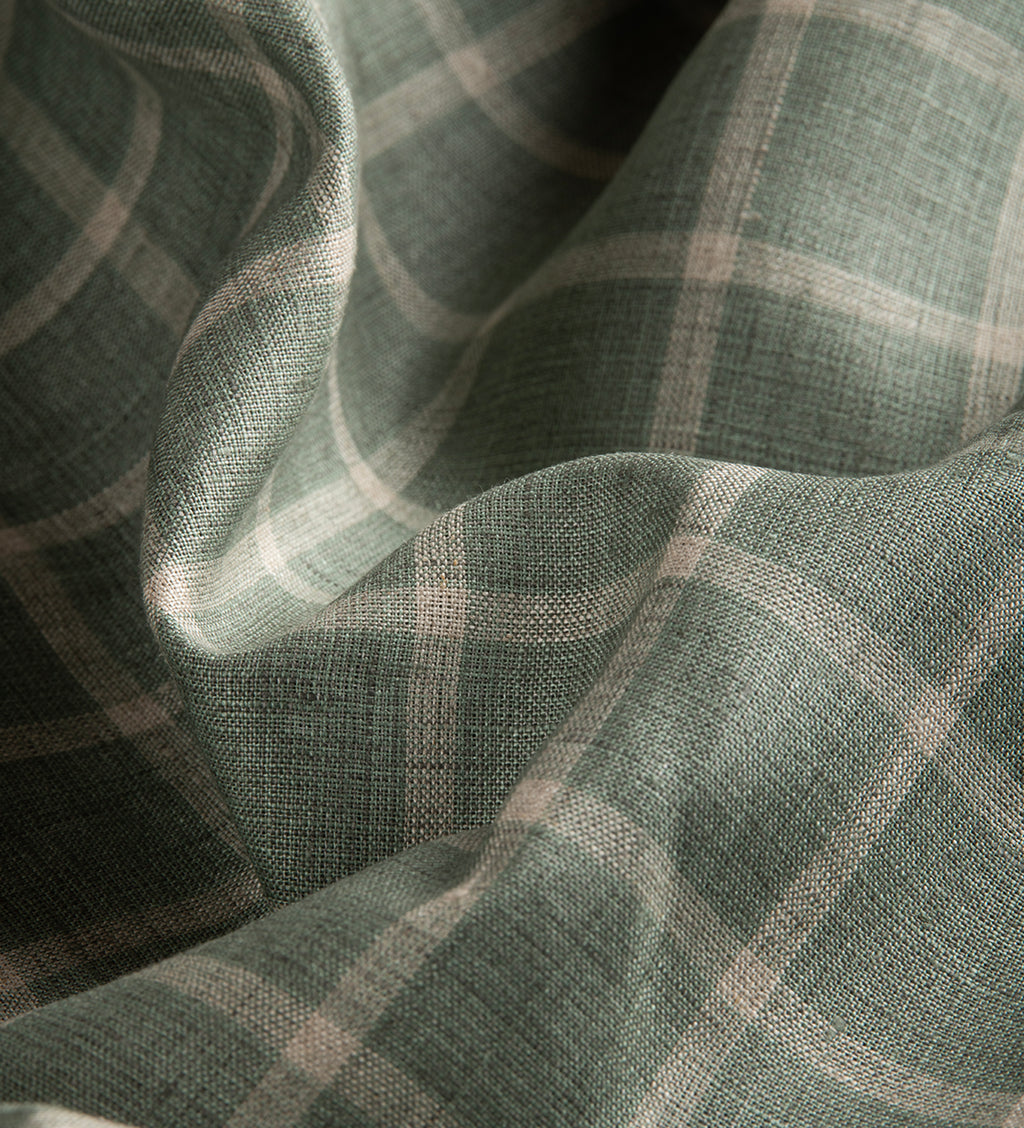 Herbal Grid by Linen Club (Unstitched Shirting and Kurta Fabric)