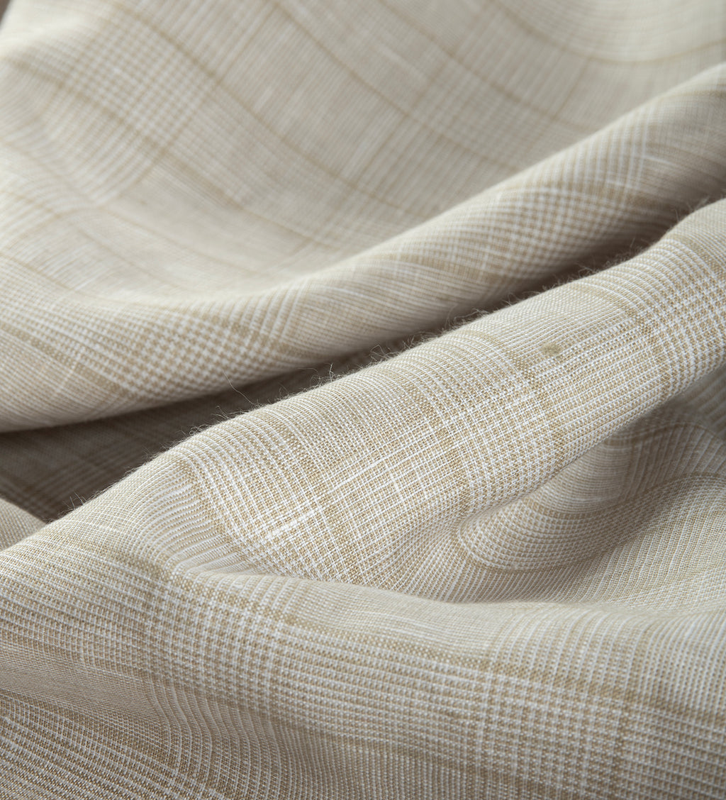 Creamstone Check By Roger La Viale (Unstitched Shirting and Kurta Fabric)