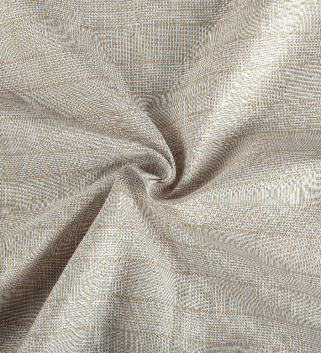 Creamstone Check By Roger La Viale (Unstitched Shirting and Kurta Fabric)