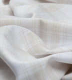 Ivory Tartan by Vercelli Italy (Unstitched Shirting Fabric)