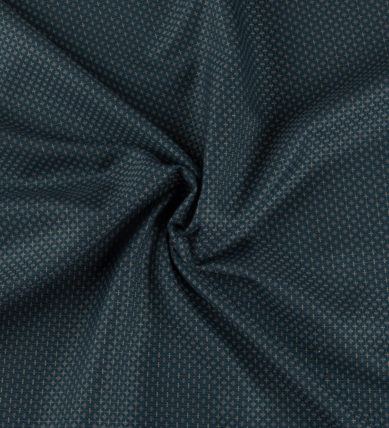 Midnight Crosshatch by Tessitura Monti (Unstitched Shirting Fabric)