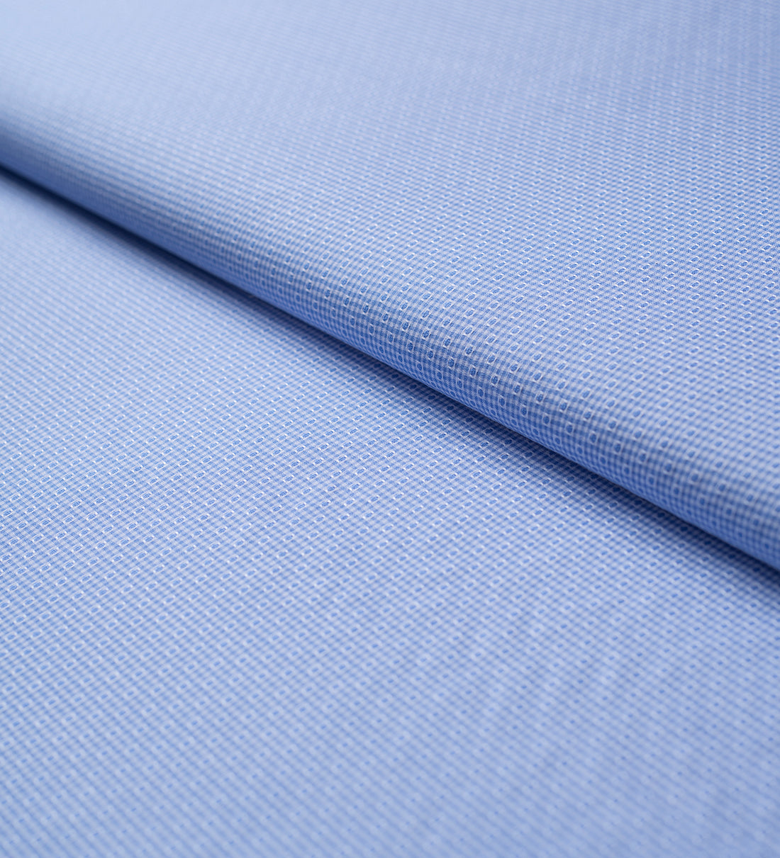 Azzurro Vento Microgrid (Unstitched Shirting Fabric)