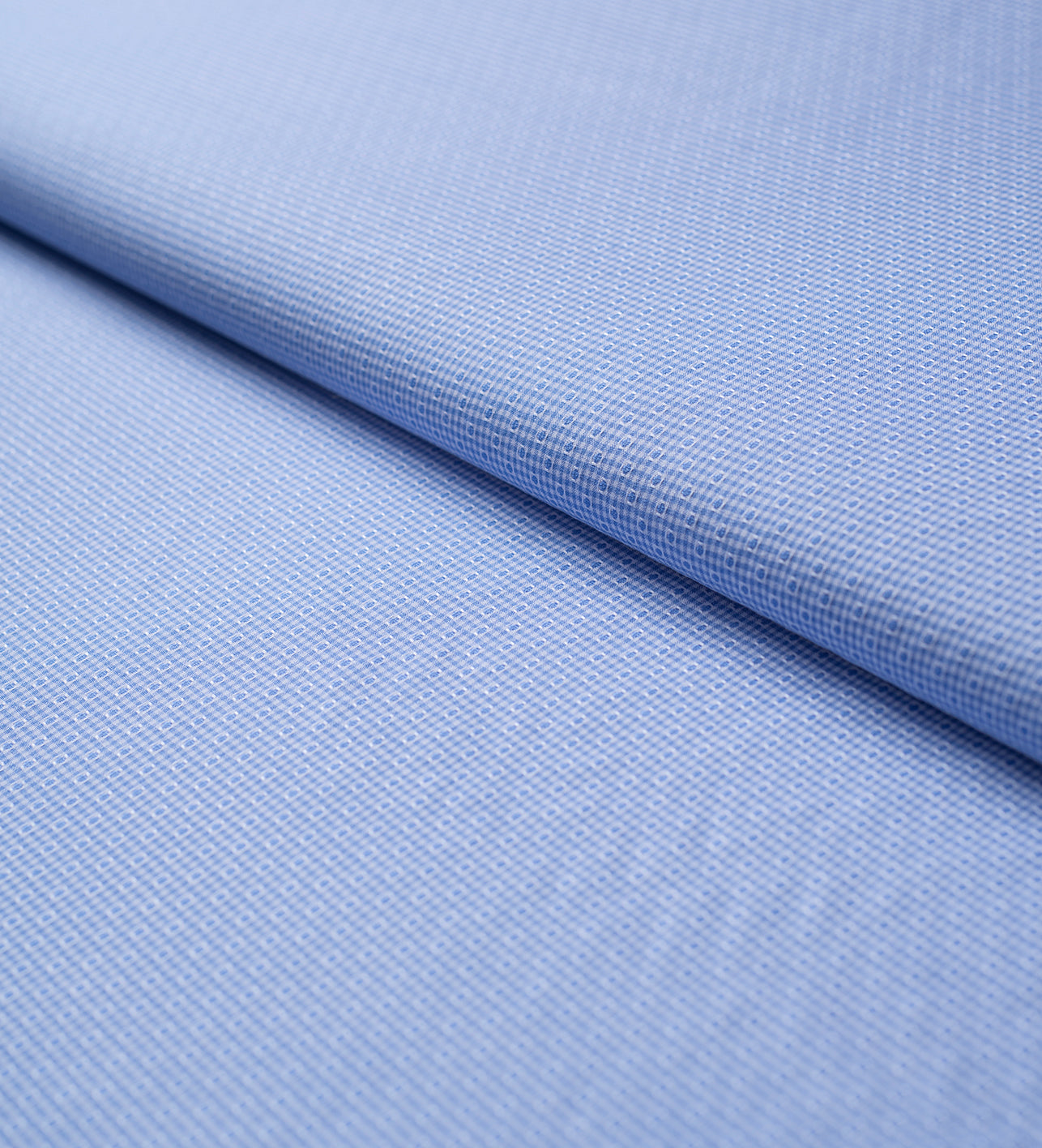 Azzurro Vento Microgrid (Unstitched Shirting Fabric)