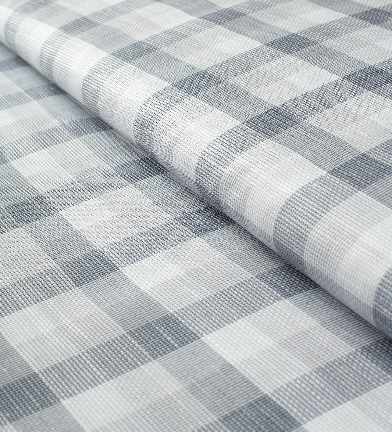 Glacier Grey Check Jute by Linen Club (Unstitched Shirting and Kurta Fabric)