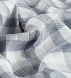 Glacier Grey Check Jute by Linen Club (Unstitched Shirting and Kurta Fabric)