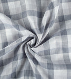 Glacier Grey Check Jute by Linen Club (Unstitched Shirting and Kurta Fabric)