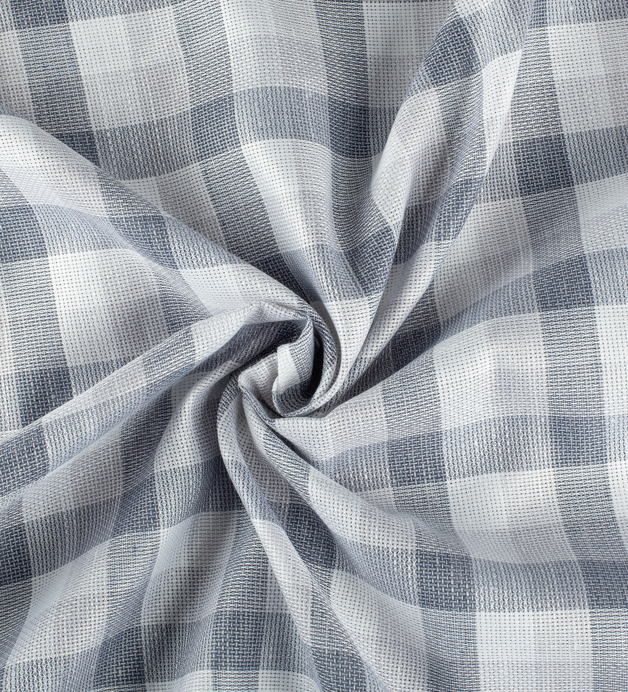 Glacier Grey Check Jute by Linen Club (Unstitched Shirting and Kurta Fabric)