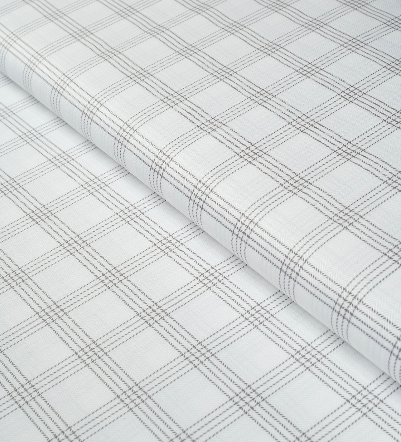 Soft Stone Check by Reid & Taylor (Unstitched Shirting Fabric)