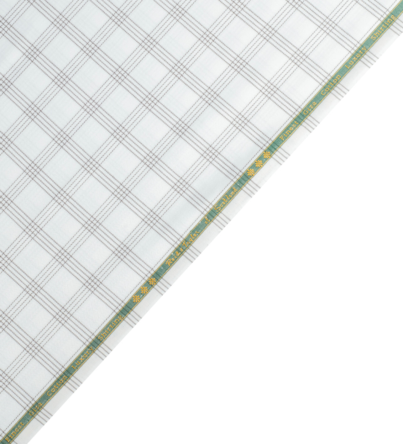 Soft Stone Check by Reid & Taylor (Unstitched Shirting Fabric)