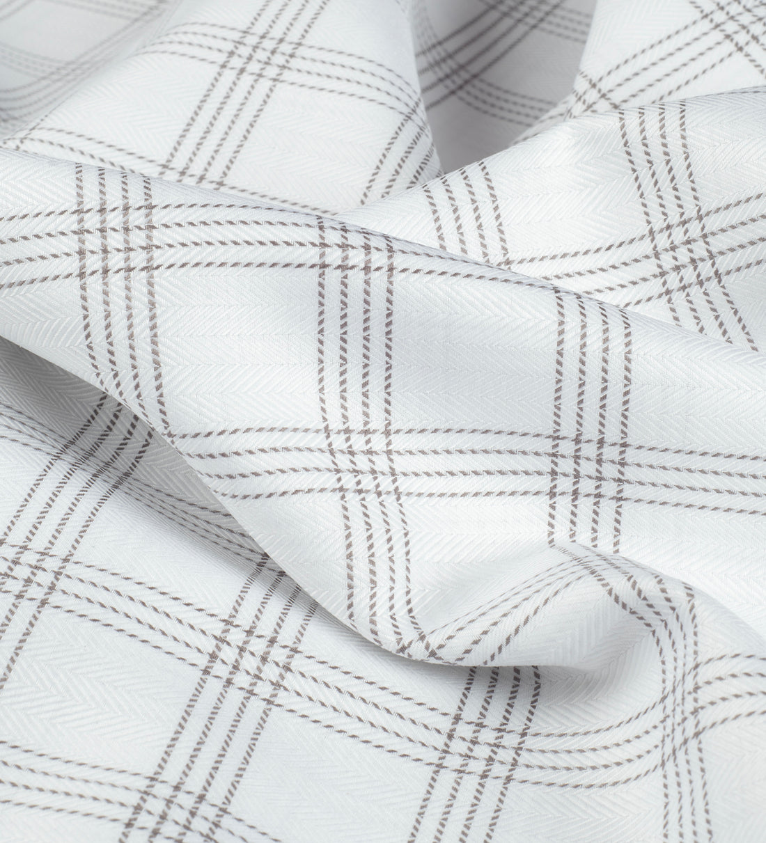 Soft Stone Check by Reid & Taylor (Unstitched Shirting Fabric)