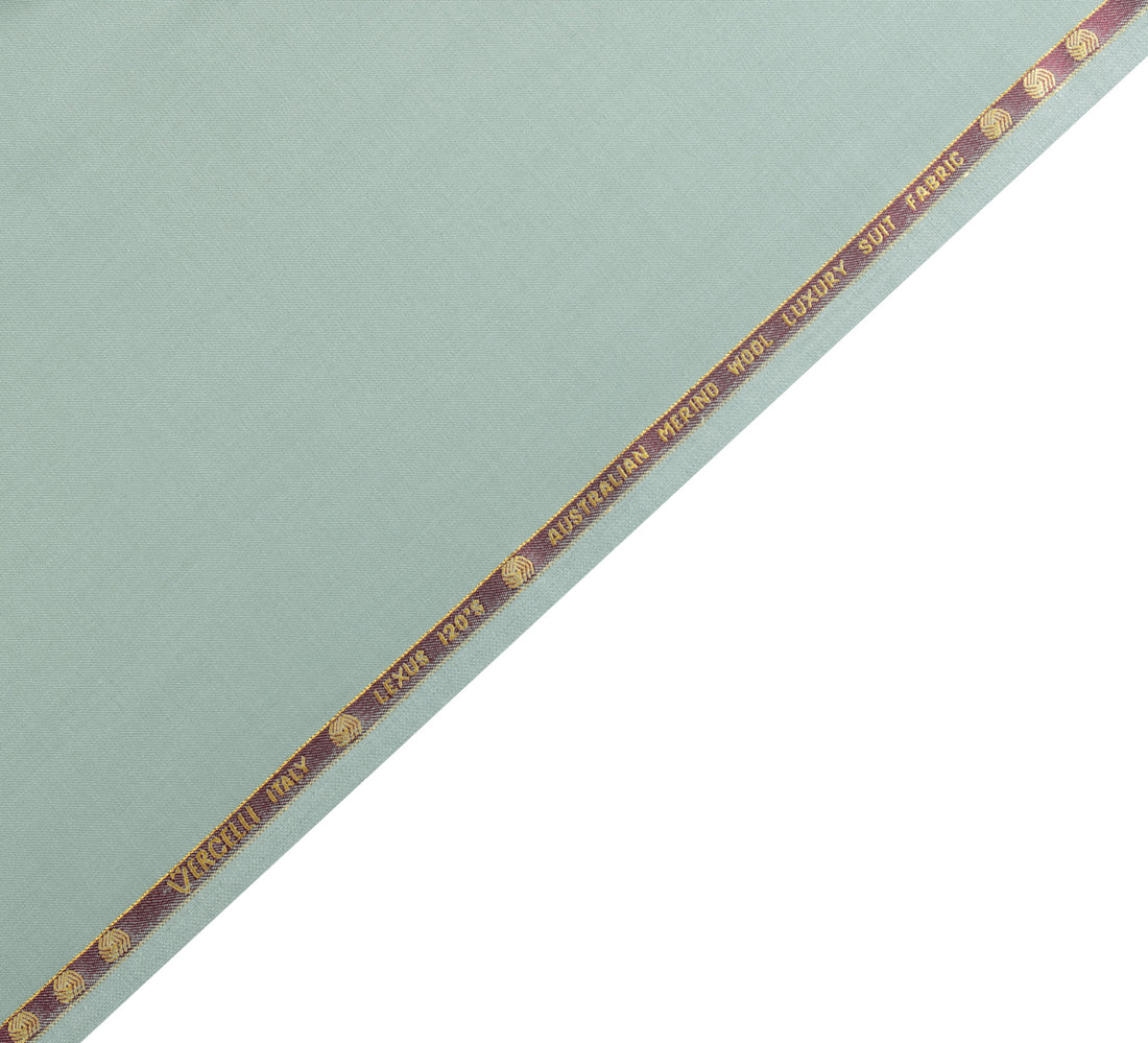 Celadon Green by Vercelli Italy (Unstitched Suiting Fabric)