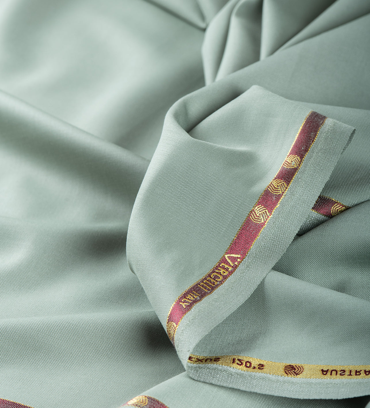Celadon Green by Vercelli Italy (Unstitched Suiting Fabric)