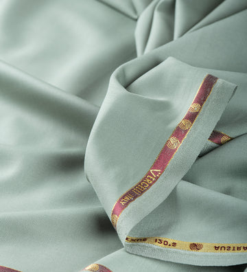 Celadon Green by Vercelli Italy (Unstitched Suiting Fabric)
