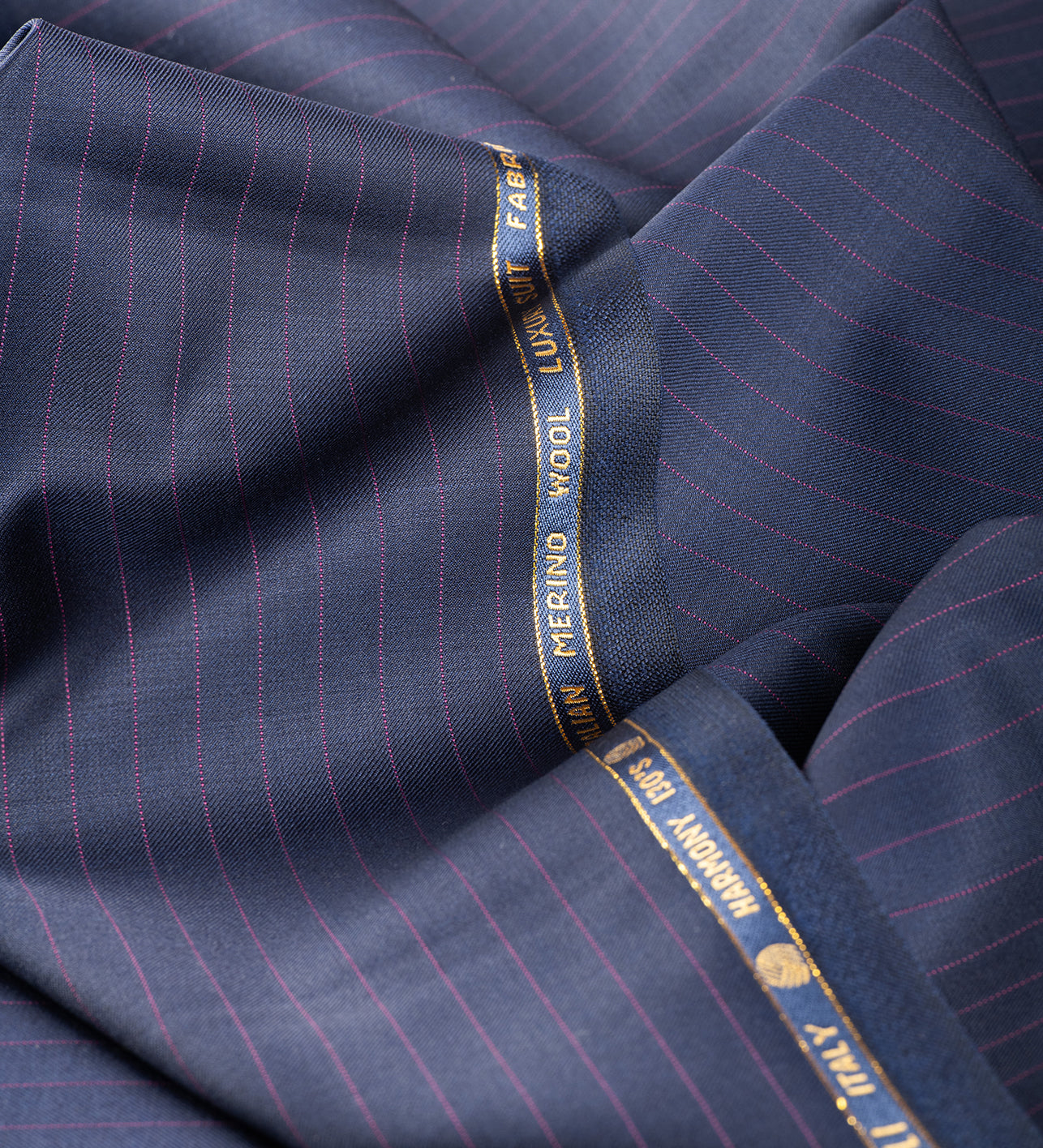 Imperial Navy Wine by Vercelli Italy (Unstitched Suiting Fabric)