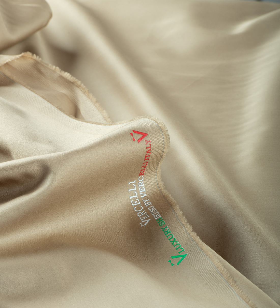 Ivory Sand by Vercelli Italy (Unstitched Shirting Fabric)