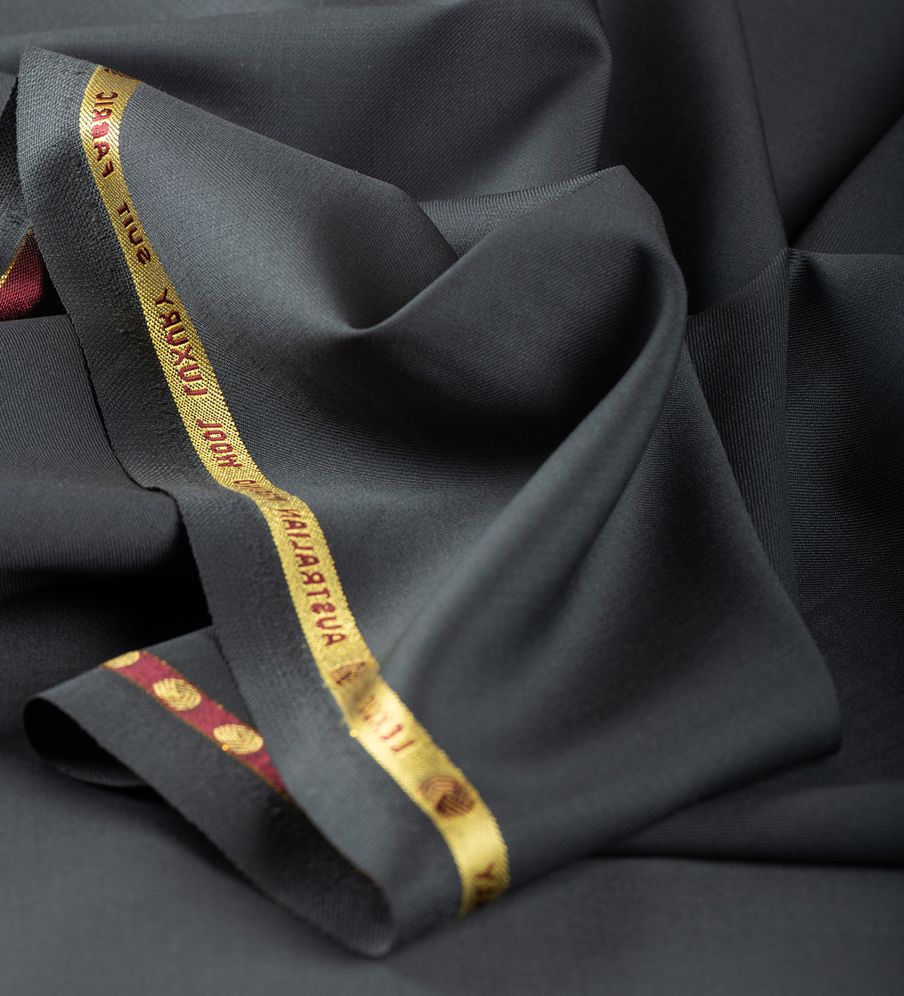 Obsidian Grey by Vercelli Italy (Unstitched Suiting Fabric)