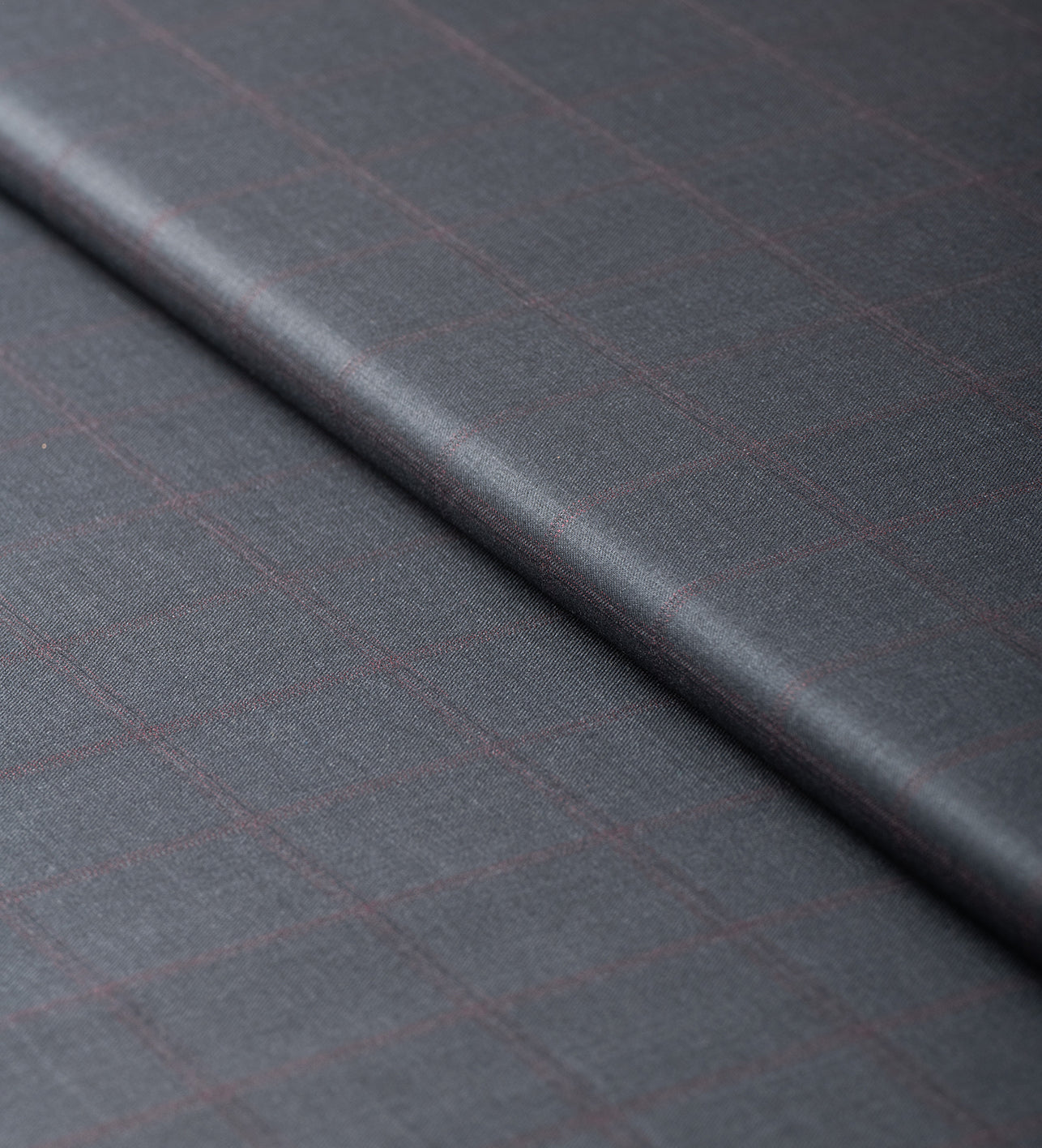 Carbonio Wine Check by Vercelli Italy (Unstitched Suiting Fabric)