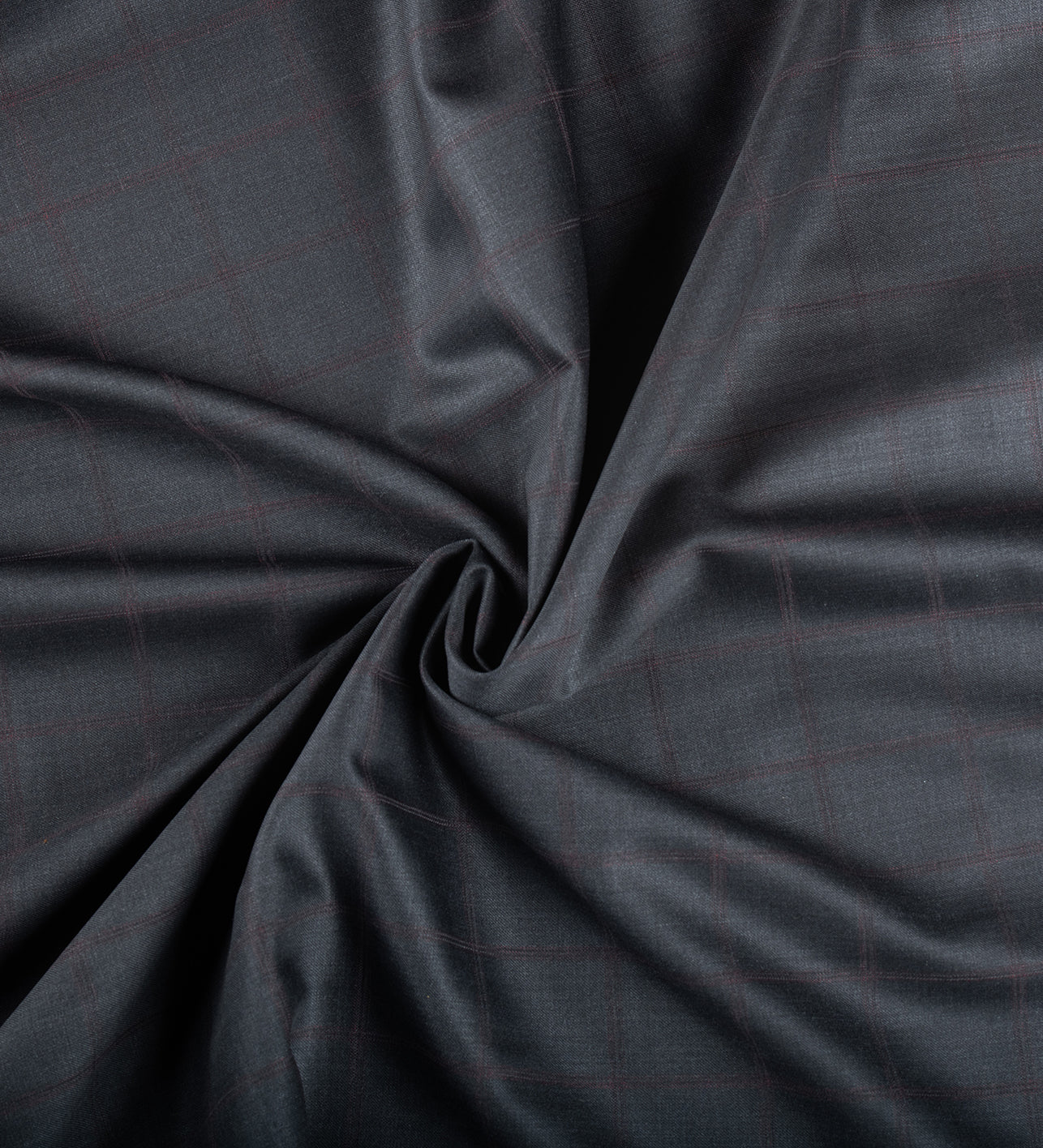 Carbonio Wine Check by Vercelli Italy (Unstitched Suiting Fabric)