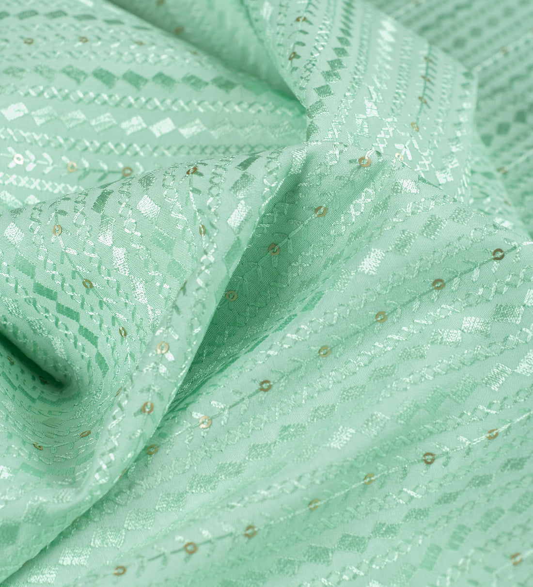 Soft Mint Green By B-Posh (Unstitched Ethnic Fabric)