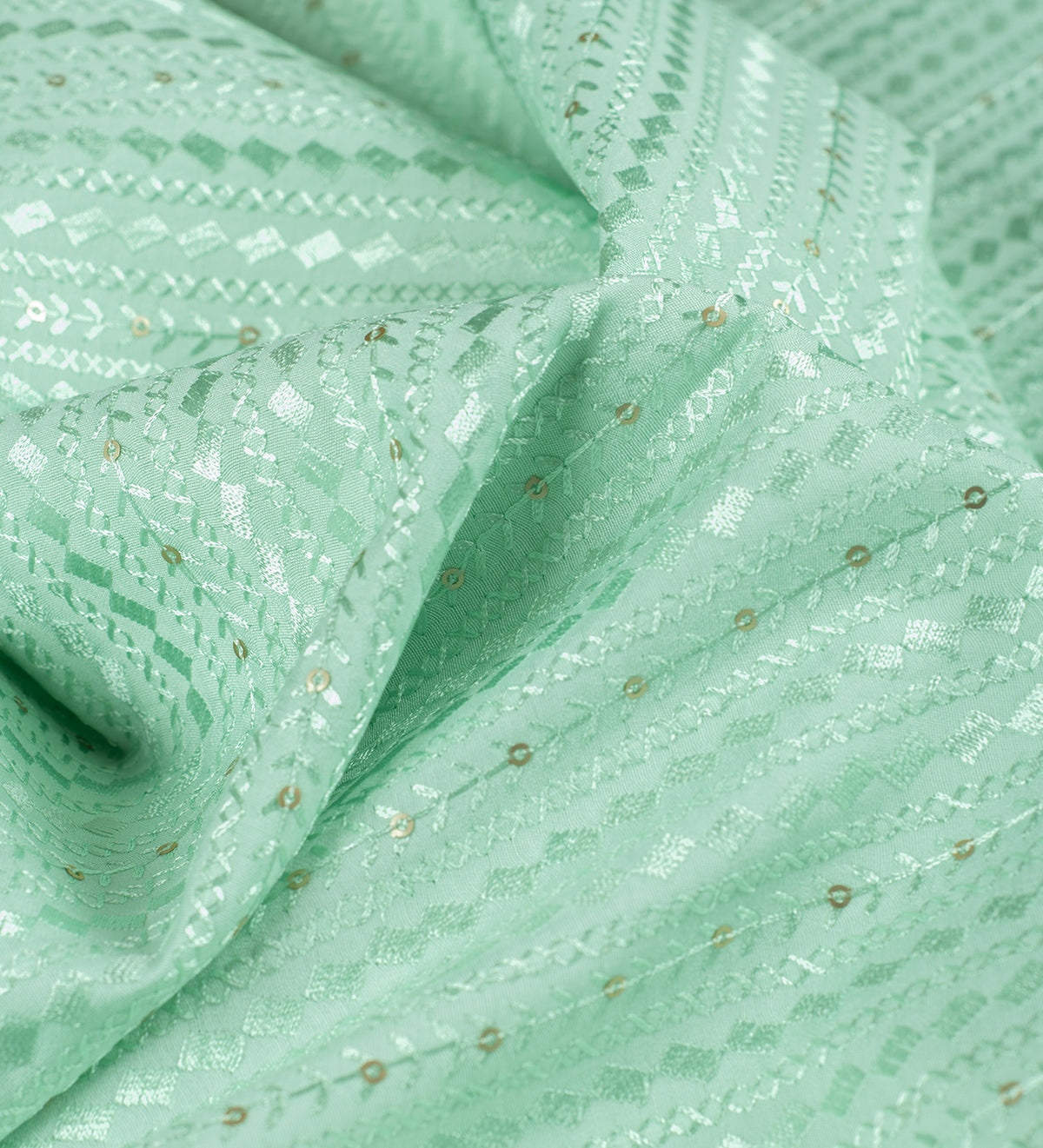 Soft Mint Green By B-Posh (Unstitched Ethnic Fabric)