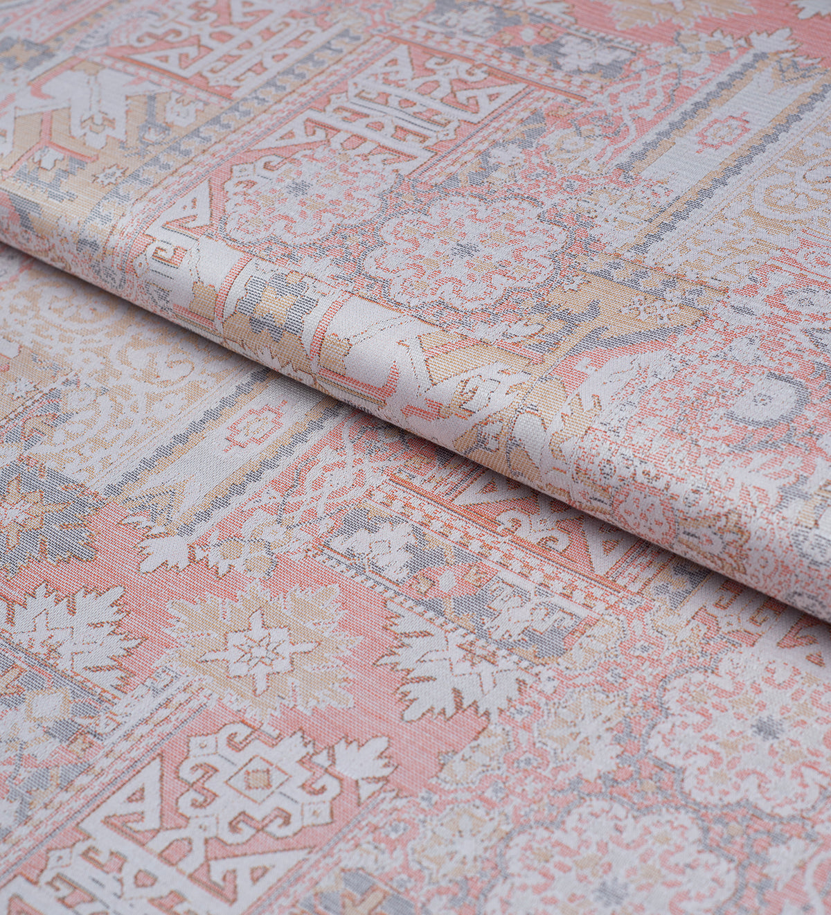 Heritage Rose Jacquard By Vercelli (Unstitched Ethnic Fabric)