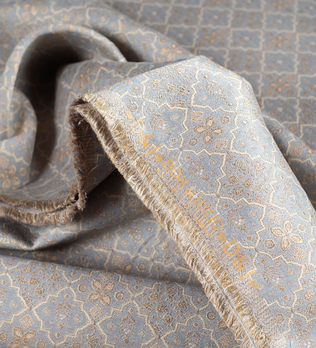 Celestial Blue Brocade By D&J (Unstitched Ethnic Fabric)