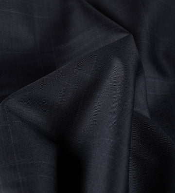 Midnight Navy Super 120's By Rare Wool (Unstitched Suiting Fabric)