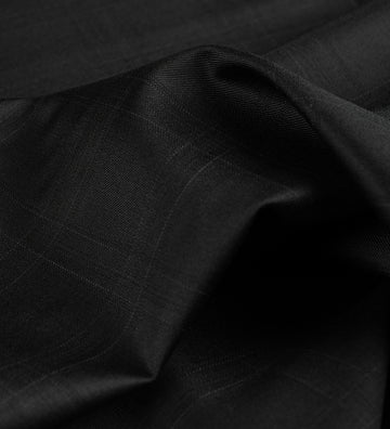 Obisidian Black Super 120's By Rare Wool (Unstitched Suiting Fabric)