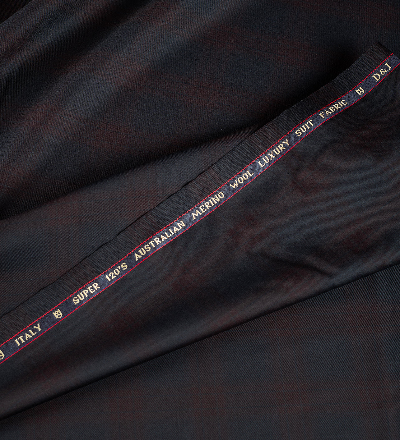 Navy Merlot Super 120's By Rare Wool (Unstitched Suiting Fabric)