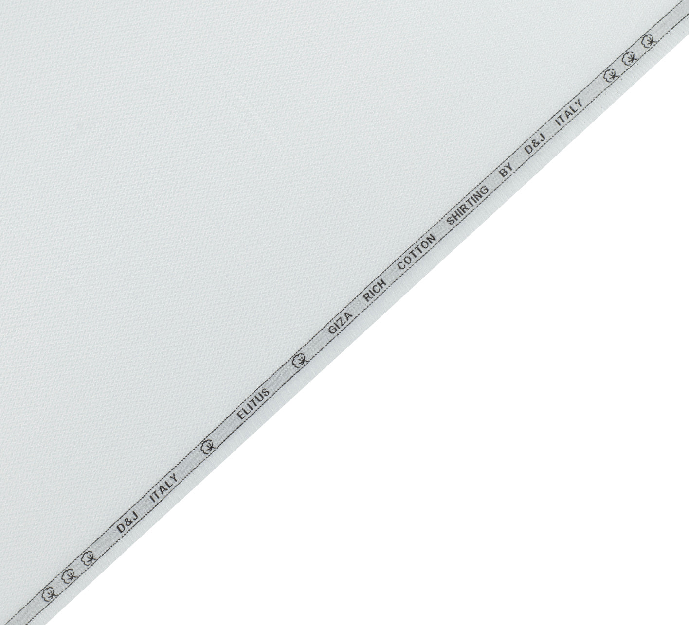 Micro Chevron White by D&J ELITUS (Unstitched Shirting Fabric)