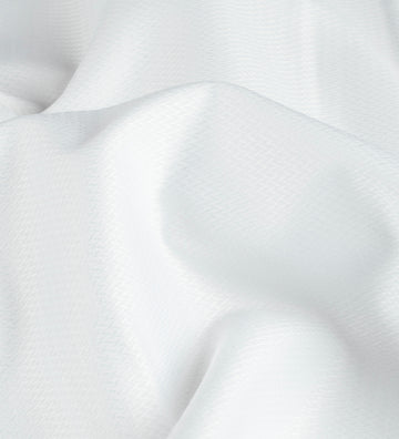 Micro Chevron White by D&J ELITUS (Unstitched Shirting Fabric)