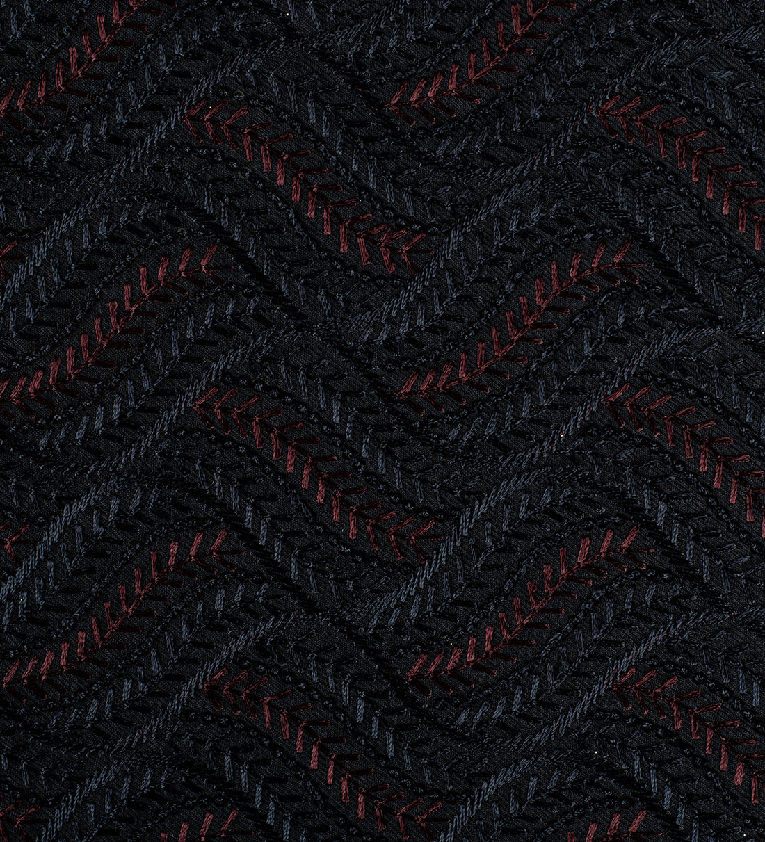 Noir Burgundy Chevron By D&J (Unstitched Ethnic Fabric)