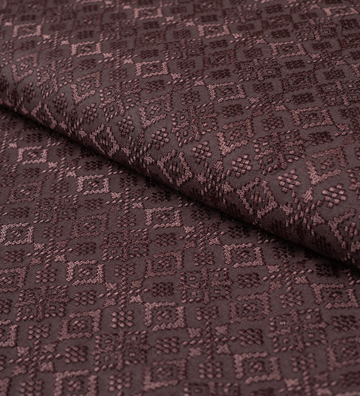 Espresso Mocha Jacquard (Unstitched Ethnic Fabric)