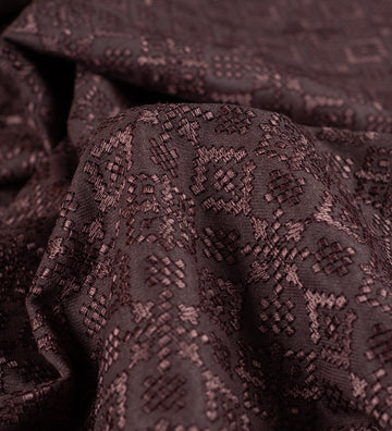Espresso Mocha Jacquard (Unstitched Ethnic Fabric)