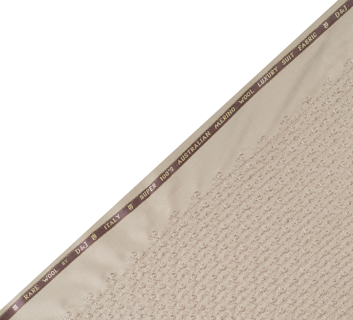 Champagne Beige Jacquard By D&J (Unstitched Ethnic Fabric)