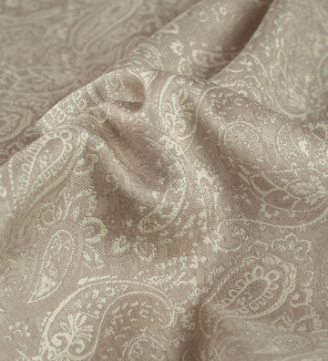 Taupe Beige Paisley (Unstitched Ethnic Fabric)
