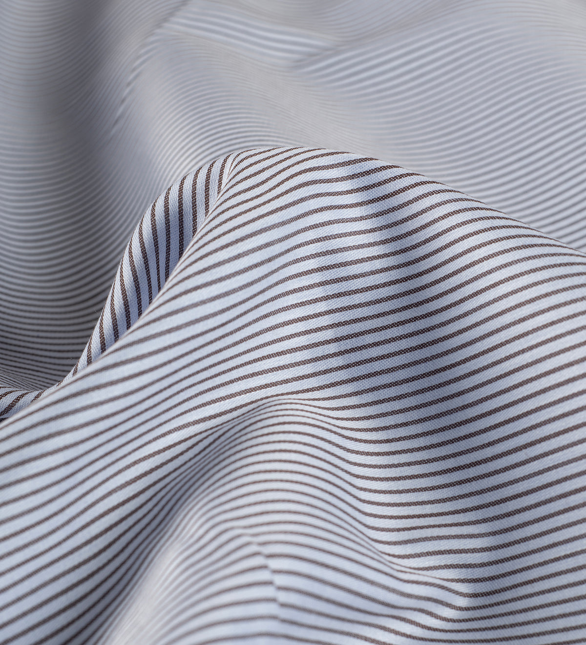 Espresso Shadow Stripe (Unstitched Shirting Fabric)