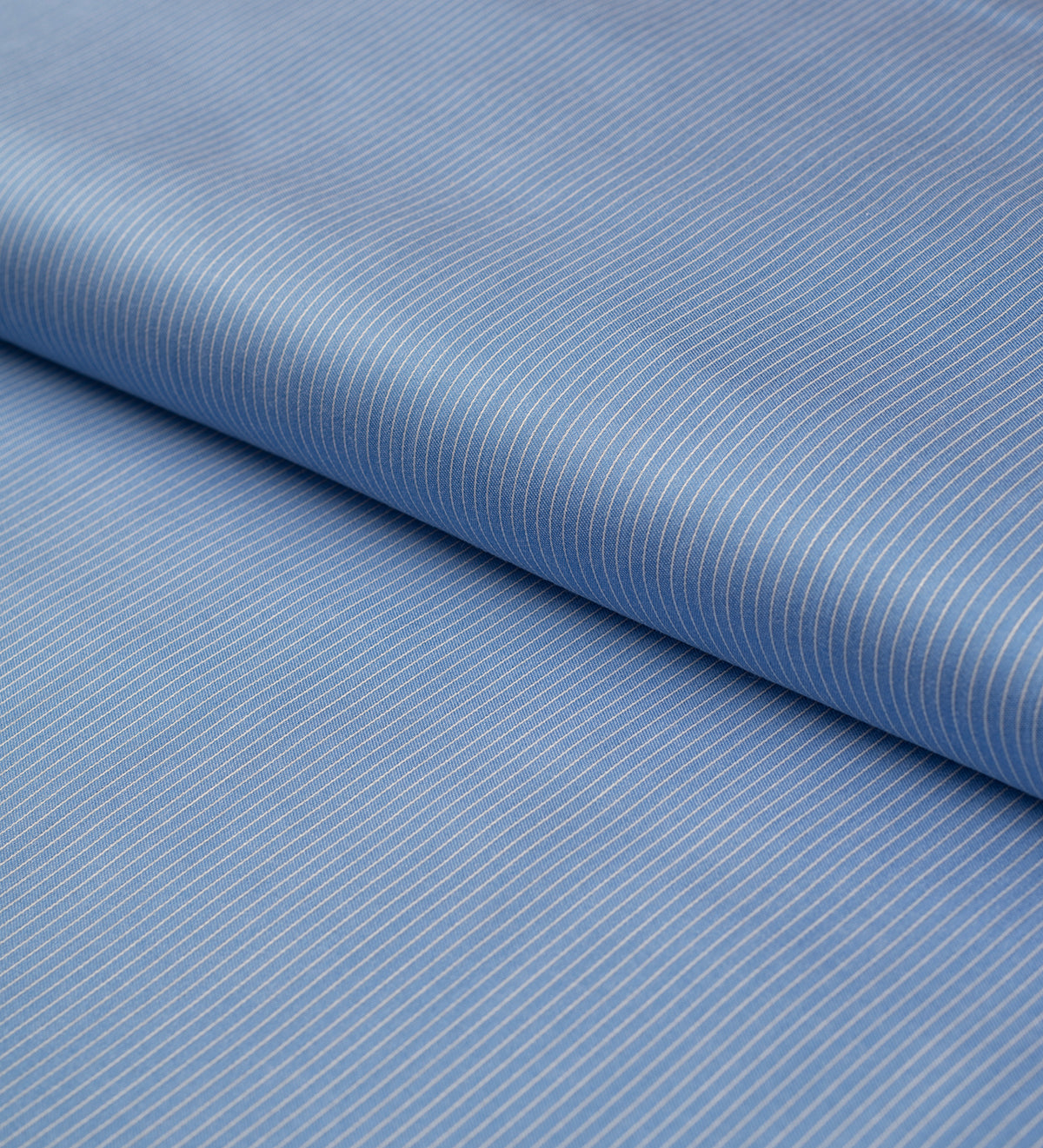 Azure Blue Fine Stripe (Unstitched Shirting Fabric)