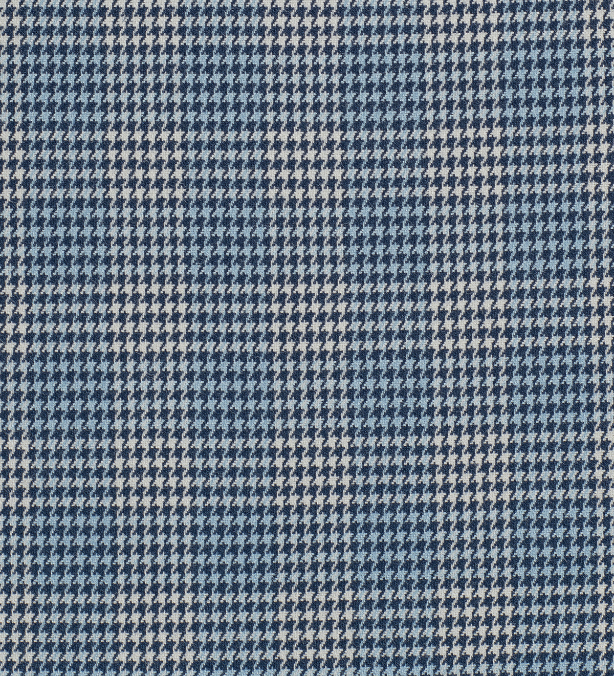 Navy Ivory Houndstooth (Unstitched Shirting Fabric)