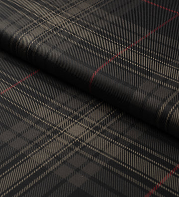 Charcoal Burgundy Heritage Check by Tessitura Monti (Unstitched Shirting Fabric)