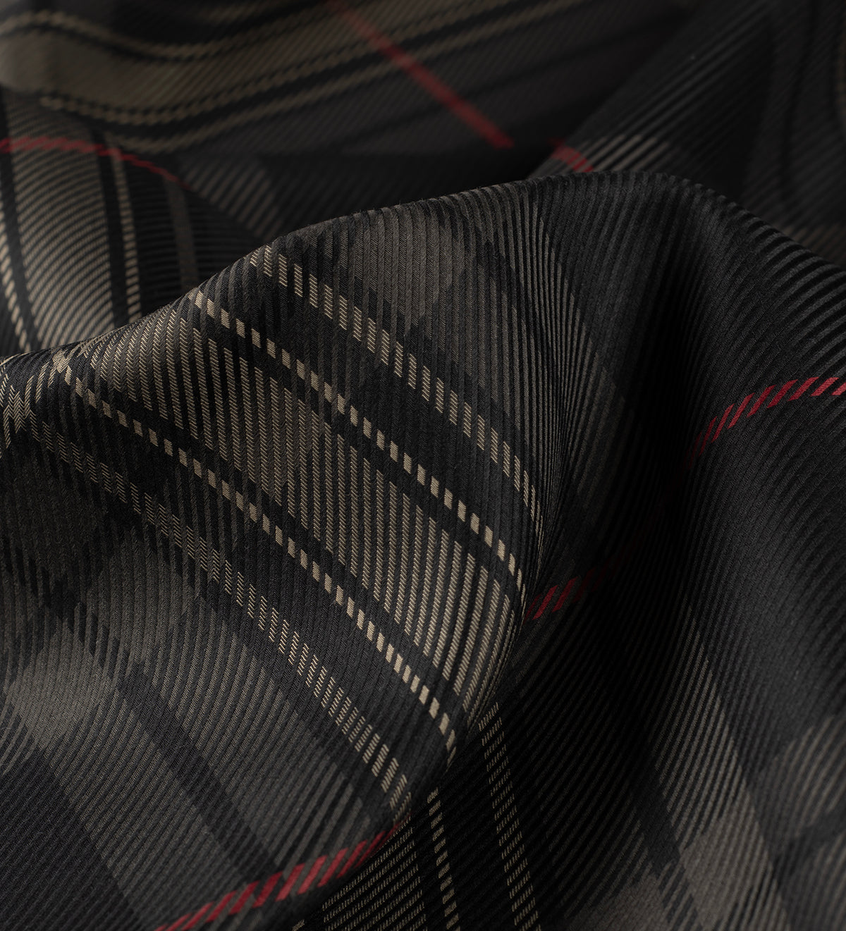 Charcoal Burgundy Heritage Check by Tessitura Monti (Unstitched Shirting Fabric)