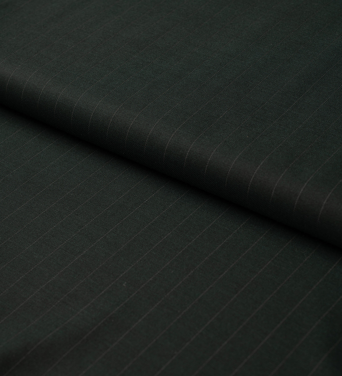 Forest Noir Pinstripe Super 120's (Unstitched Suiting Fabric)