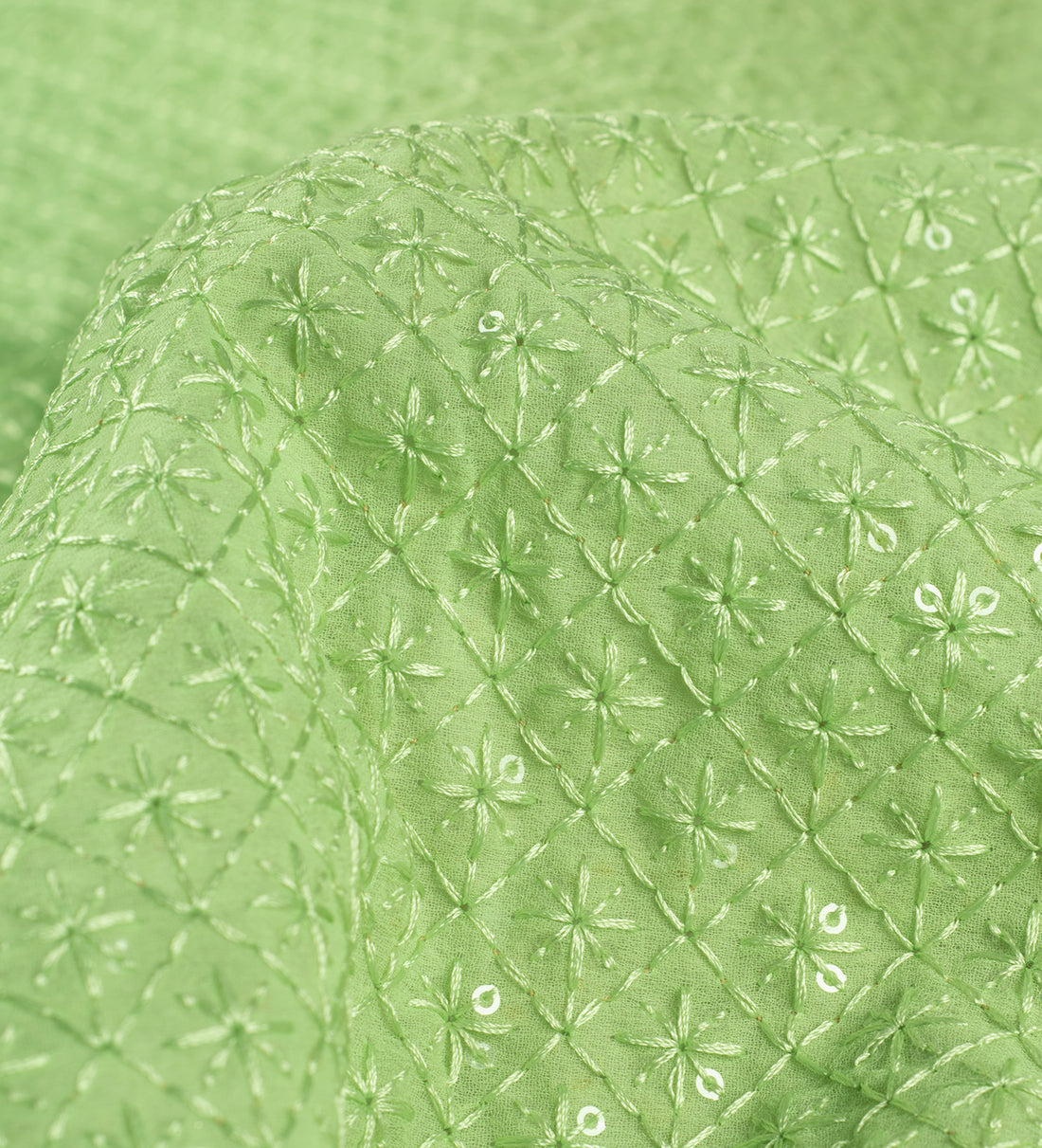 Pistachio Garden (Unstitched Ethnic Fabric)
