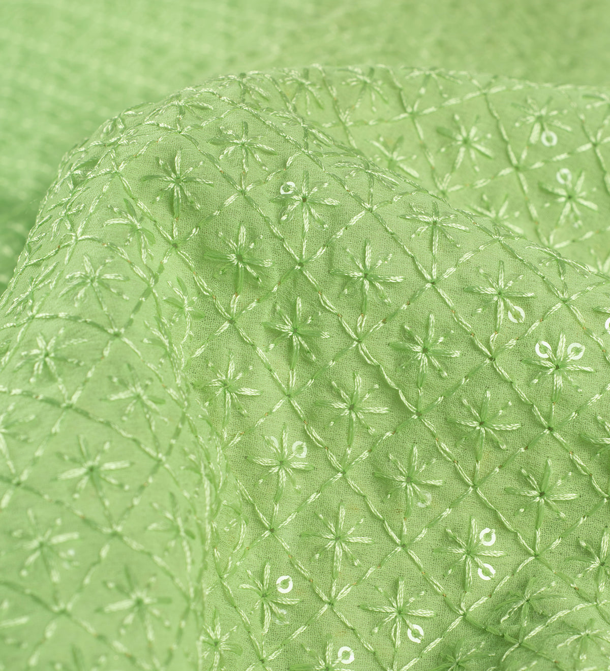 Pistachio Garden (Unstitched Ethnic Fabric)